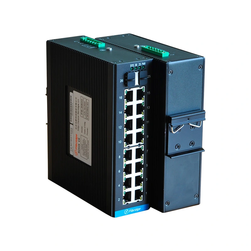 Interrupteur industriel 2 ports Géré DIN-RAIL L2 1000M Fx 16 ports 1000M Fx