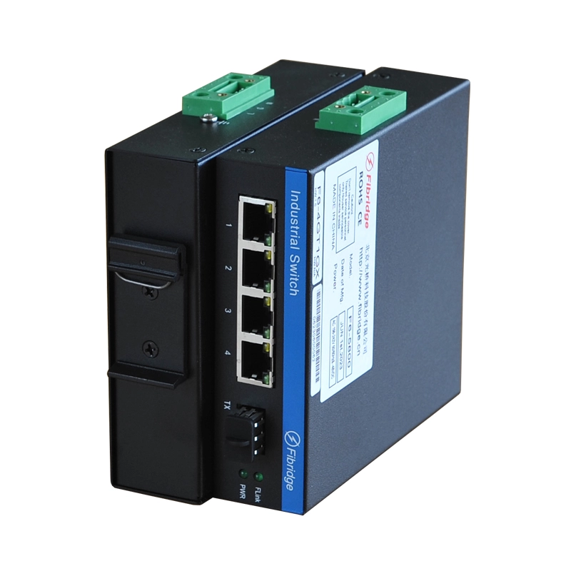 F6-4TX1FX DIN-RAIL Non géré 1-Port 100M Fx 4-Port 100M Tx Commutateur industriel