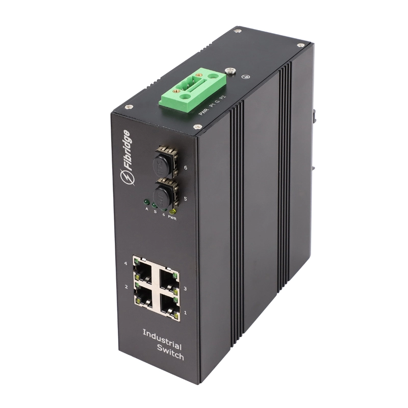F6-5800-4T2FX DIN-RAIL Non géré 2-Port 100M Fx 4-Port 100M Tx Commutateur industriel