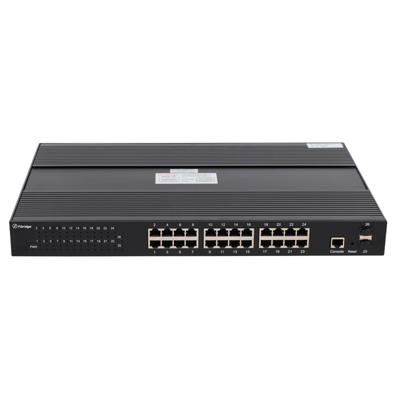 F6-24GT2GX commutateur industriel non géré 2 Giga OPT et 24 GE Ethernet