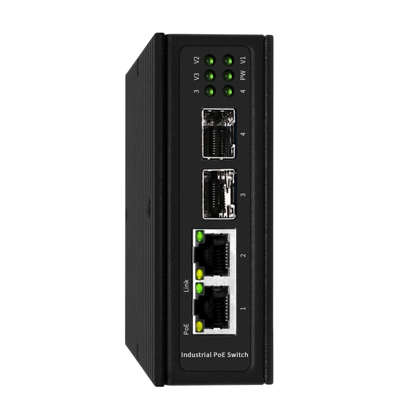 F6-5800-2GTP2YS interrupteur industriel 2 2.5G Opt non géré et 2 1G Base-Tx Poe