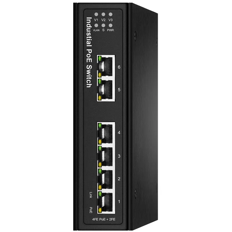 F6-5800-6TP commutateur industriel PoE Ethernet à 6 ports 100M non géré