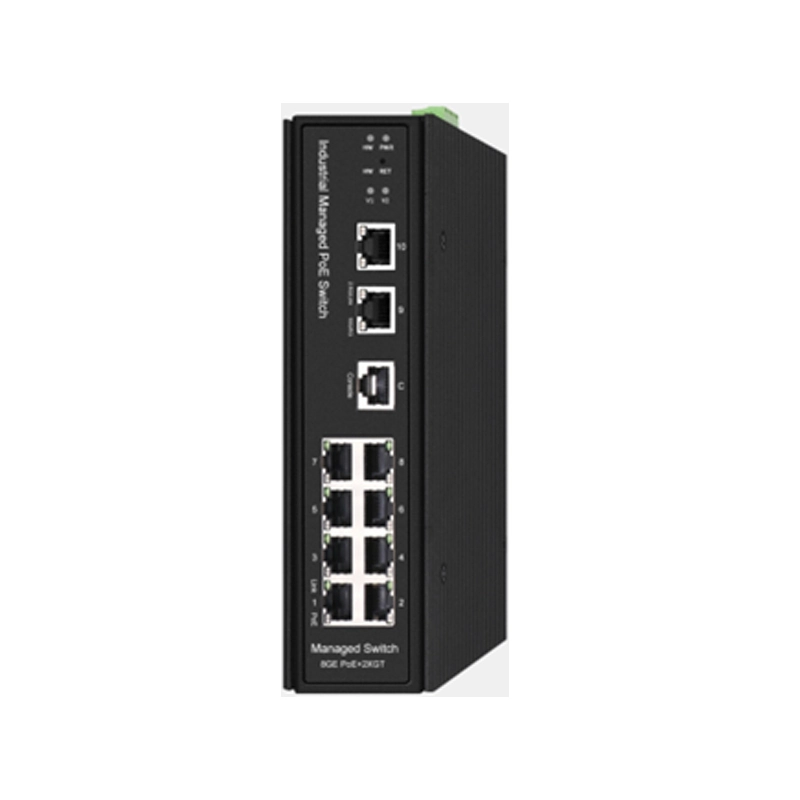 F6-5800-M8GT2XT géré 2 10G Base-Tx et 8 Giga Base-Tx Commutateur industriel