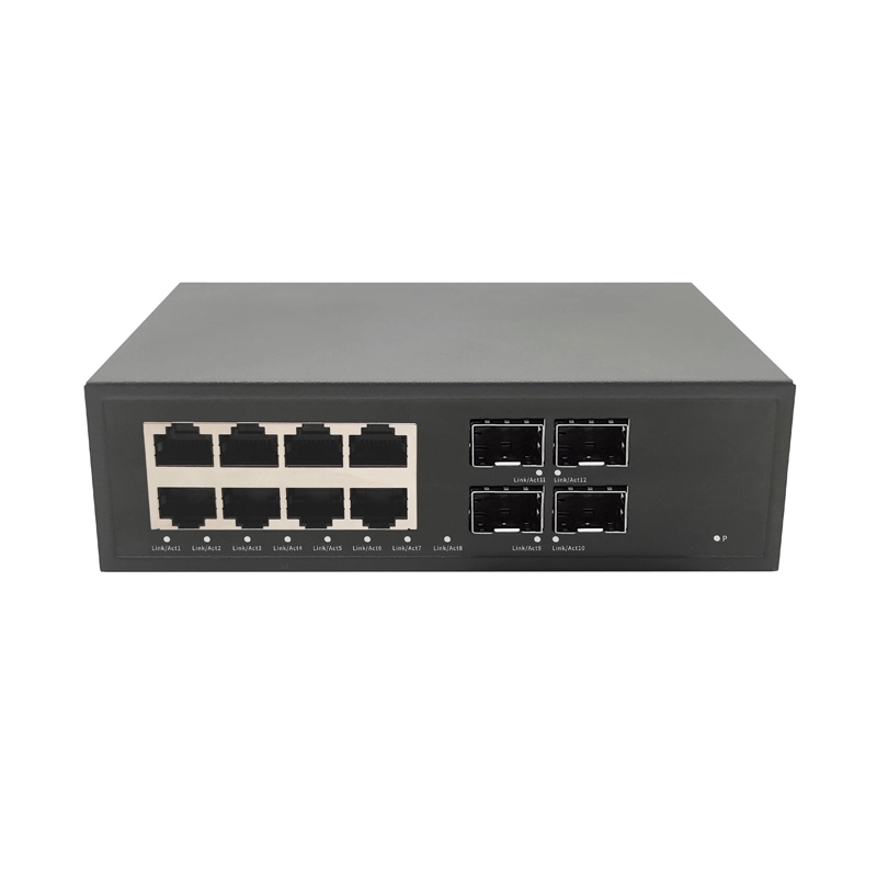 F6C-5800-M8GT4XS de commutateur poE électrique géré 4 ports 10G SFP 8 ports 1G