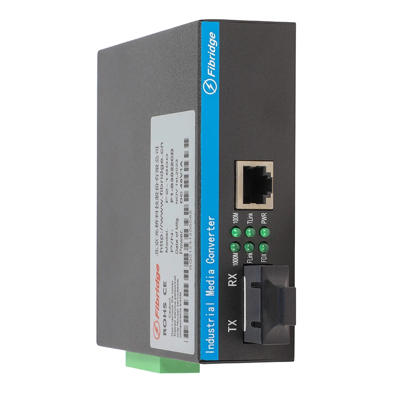 Commutateur industriel 1 port 1000M Fx 1-port non géré DIN-RAIL 1000M Tx