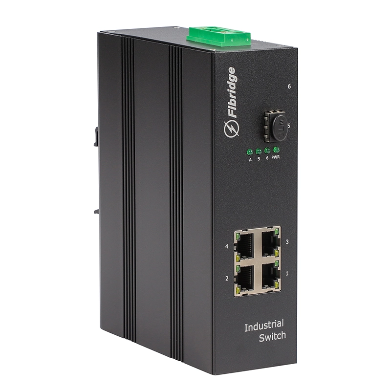 Commutateur industriel 1 port 1000M Fx 4-port non géré DIN-RAIL 1000M Tx